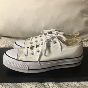 White Platform Converse